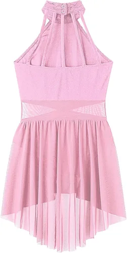 Miniatura 16 de Vestido de ballet lírico para niñas y niñas, sin mangas, encaje floral, leotardo contemporáneo, moderno disfraz de baile