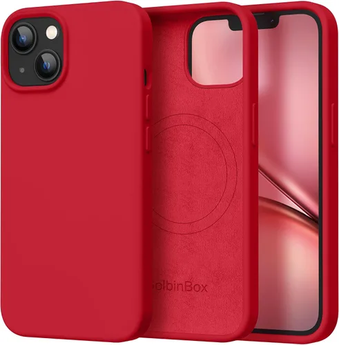 Miniatura 29 de GolbinBox Funda magnética para iPhone 17, compatible con MagSafe, cubierta de silicona integrada para control de cámara, funda de silicona líquida a