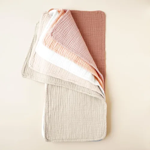 Miniatura 7 de Konssy Paquete de 6 paños de muselina para bebé, suaves y absorbentes, 100% algodón, ropa para eructos para recién nacidos, bebés niños y niñas