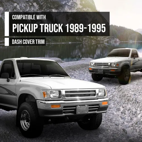 Miniatura 2 de G-PLUS Bisel para tablero superior de camioneta compatible con Toyota Pickup T3000 1989 1990 1991 1992 1993 1994 1995 Gris
