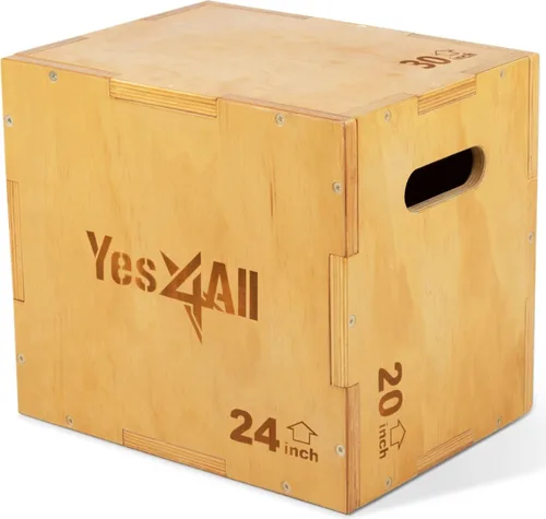 Miniatura 16 de Yes4All Plyo Box, 3-in-1 Wooden Box Jump for Home Gym, Lunges, Squats, Dips
