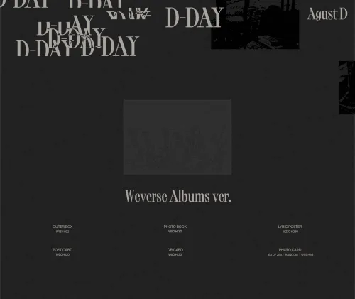 Miniatura 2 de Genie Music Agust D [BTS SUGA] - D-DAY (Álbumes Weverse ver.)