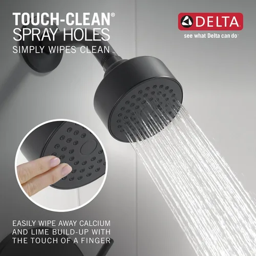 Miniatura 5 de Delta - Kit de regadera y grifo Modern con moldura, serie 14, negro mate, juego de bañera y ducha con cabezal de chorro sencillo, Touch-Clean, negro