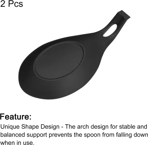 Miniatura 3 de uxcell Soporte de cuchara de silicona, 7.68 x 3.74 pulgadas, resistente al calor, soporte para utensilios de cocina, espátula, soporte para cucharón