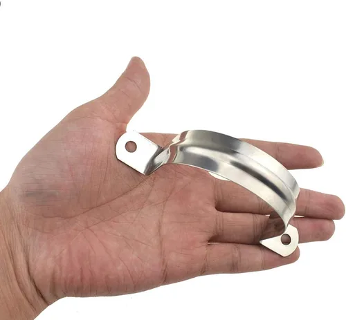 Miniatura 19 de Hahiyo Abrazaderas de soporte de tubo en U de dos agujeros, 0.315 in, resistente, sin óxido, brillante, fuerte, resistente al viento, sin afilado