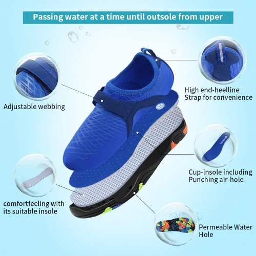 Miniatura 2 de Zapatos acuáticos para niños y niñas, suela ligera y cómoda, fácil de caminar, calzado acuático y deportivo antideslizante