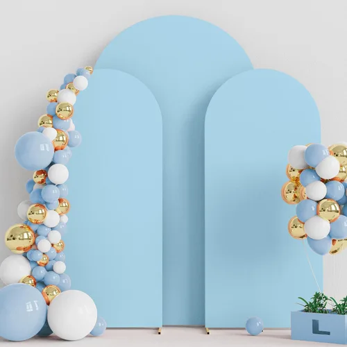 Miniatura 20 de Wokceer Cubierta de Fondo para Arco de Boda 7.2 Pies, Cubiertas Ajustadas de Spandex para Soporte de Arco de Boda de 6 Pies, Juego de 2 Cubiertas