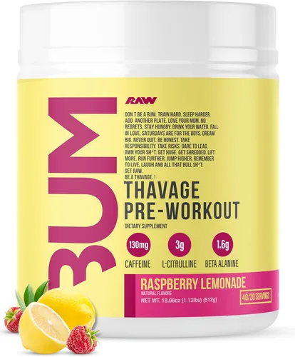 Miniatura 8 de RAW Polvo Pre Entrenamiento, Thavage (Fruta del Dragón) - Suplemento Nutricional Deportivo de Chris Bumstead para Hombres y Mujeres - Cbum Pre