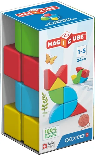 Miniatura 12 de Geomag Magicube Bloques magnéticos para niños de 1 a 5 años Juegos de juguetes de construcción STEM hechos en Suiza Múltiples (MAGICUBE_9PCS)