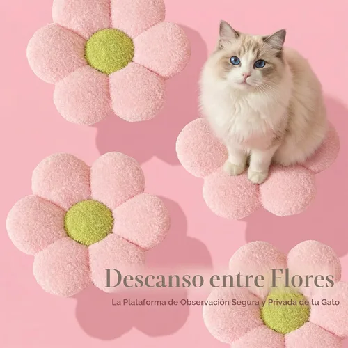 Miniatura 3 de PAWZ Road Árbol de flores para gatos, torre grande para gatos de 72 pulgadas con hamaca de marco de acero y 7 postes rascadores, árbol alto para Rosa