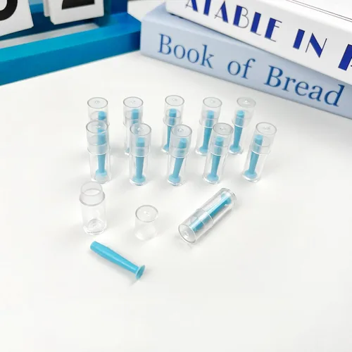 Miniatura 7 de Paquete de 12 herramientas de silicona para quitar lentes de contacto duro, aplicador de lentes esclerales duras con agarre de ventosa (azul)