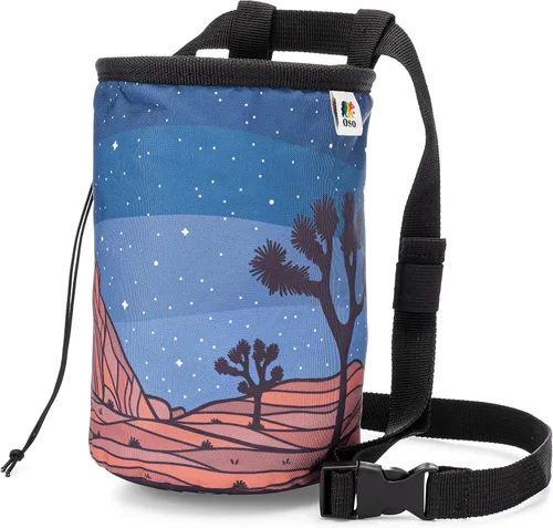 Miniatura 5 de Oso Supply Co - Bolsa de tiza de lona encerada para adultos y niños, cierre de cordón, cinturón ajustable, entrenamiento en interiores y exteriores