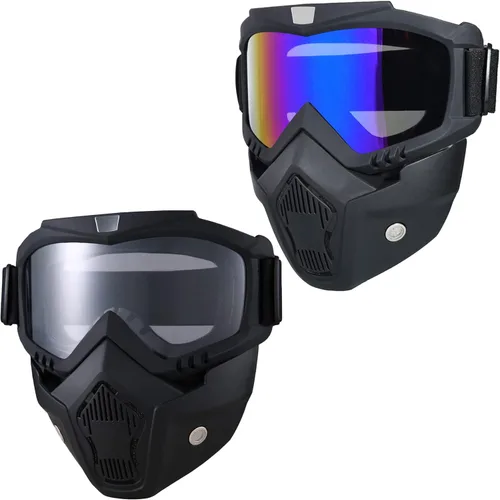 Máscara de Paintball Antiniebla, Máscara Táctica de Cara Completa Desmontable Ajustable, Máscara de Esquí, Gafas de Protección Facial para