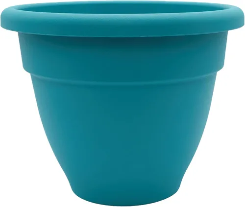 Miniatura 20 de The HC Companies, Caribbean - Maceta de plástico y ligera de 6 pulgadas para interiores y exteriores, maceta para hierbas y flores, color negro