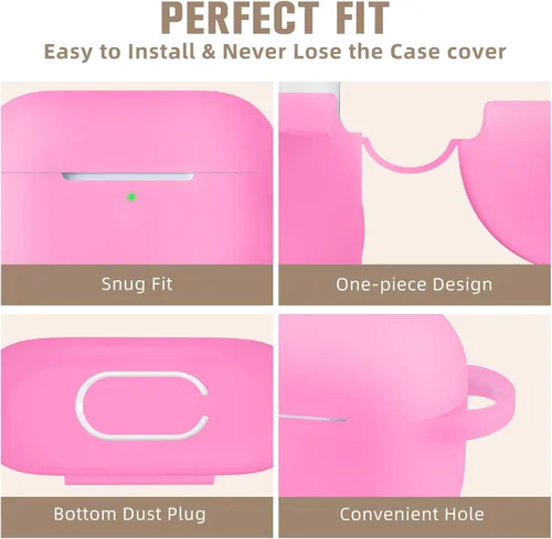 Miniatura 4 de Funda de silicona con iluminación nocturna para AirPods Pro, Hamile con llavero para Apple Airpod Pro 1ª/2ª generación 2019 2022, para mujeres