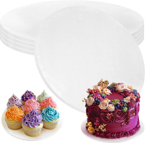Miniatura 11 de Tablas para Pasteles - Paquete de 4, 12 pulgadas, Azul - Bases Redondas Reutilizables para Pasteles para Postres Espectaculares - Bases de Cartón