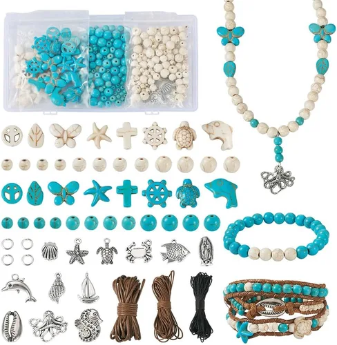 Miniatura 8 de Fashewelry Mala Yoga - Kit de fabricación de pulseras para hombre, 300 cuentas de aleación tibetana de piedra de lava natural, cuentas de piedra
