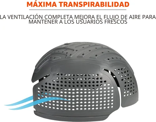 Miniatura 5 de Inserto universal de tapa de parachoques Ergodyne Skullerz 8945F(x) con ventilación extra, se ajusta a cualquier gorra de béisbol, carbón