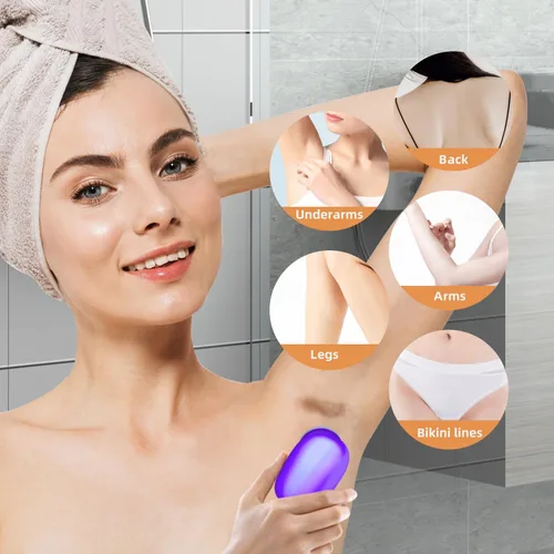 Miniatura 4 de Mini afeitadora eléctrica, afeitadora eléctrica de tamaño de bolsillo para hombres y mujeres, recargable, fácil de usar con un botón, portátil