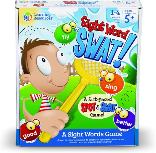 Miniatura 7 de Learning Resources Sight Word Swat Un juego de palabras de uso común - Tarjetas didácticas de fonética, juegos de mesa para niños, ortografía