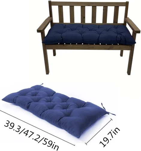 Miniatura 3 de SEAHOME Cojín de Banco para Interiores/Exteriores, Cojín de Asiento de Columpio Impermeable, Cojín de Silla para Exteriores, para Tumbona Muebles