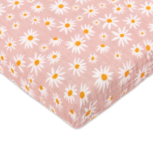 Miniatura 11 de Babyletto Sábanas para cuna de 100% algodón orgánico para todas las etapas, con certificado GOTS, ajustables 360°, muselina ultra suave
