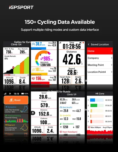 Miniatura 7 de iGPSPORT iGS630S GPS Bike Computer, 2.8 '' Smart Wireless Map Navigation Climb Plan Ciclismo GPS Unit, 45H Duración de la batería