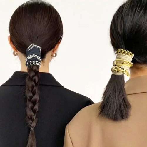 Miniatura 3 de Bandas elásticas para el cabello para mujer, ligas elásticas para el cabello grueso y fino, bandas para el cabello para coleta, accesorios
