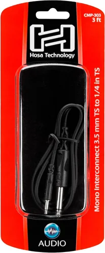 Miniatura 4 de Hosa cable CMP-303 cable 3,5 mm a 14" TS, Negro