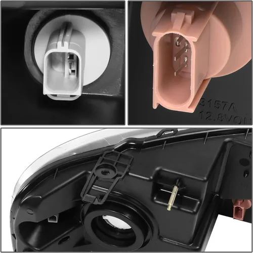 Miniatura 5 de DNA MOTORING HL-OH-F1504-BK-CL1 - Faros delanteros de carcasa negra de repuesto compatibles con 04-08 F-150/06-08 Mark LT Negro Claro