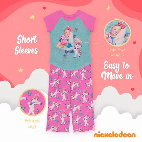 Miniatura 4 de JoJo Siwa Girls 3-Piece Loose-fit Pajamas Set