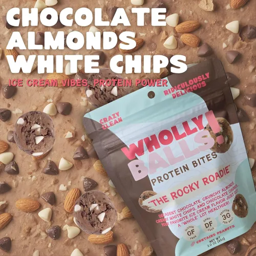 Miniatura 4 de Wholly Balls Protein Bites - Bocadillo saludable a base de plantas - Bolas energéticas altas en proteínas, bajas en azúcar, sin gluten