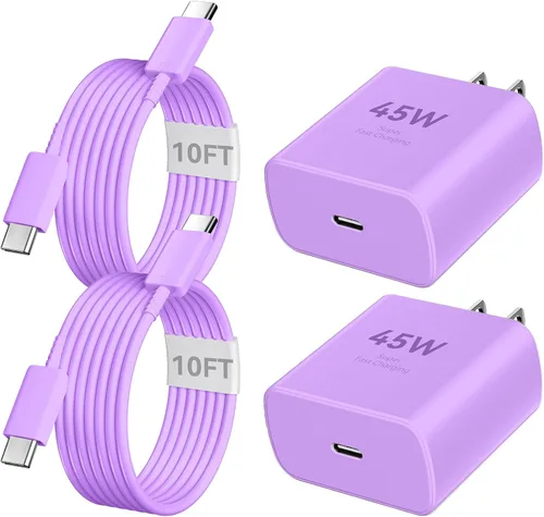Miniatura 18 de Cargador USB C súper rápido de 45 W para iPhone 17 16 Pro Max, cargador de iPhone de 10 pies de largo, cable de carga rápida para iPhone 17 16 Pro