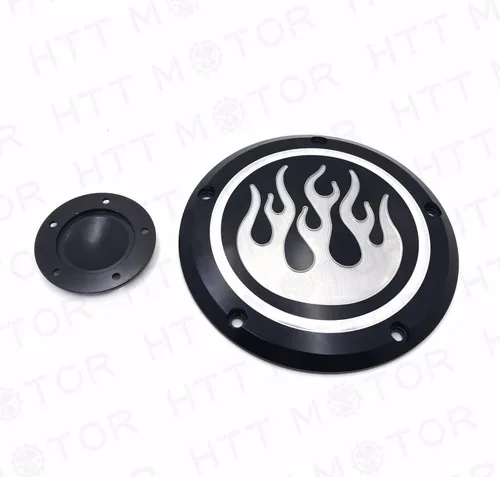 Miniatura 6 de Road King Dyna Sportster Street Bob Black Flame Fire Derby - Funda de temporizador compatible con motocicleta H-D FLD FLHR FLHR FLHTC FLHTCU FLSTSB