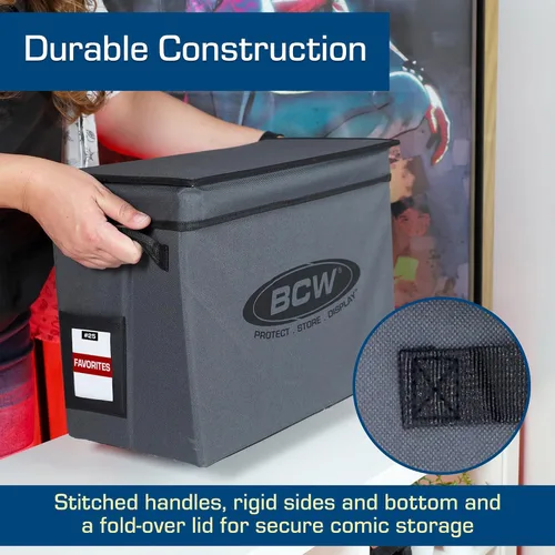 Miniatura 4 de BCW Caja de almacenamiento de cómics – 2 unidades Estuche plegable Cada uno se adapta a 125-150 libros de cómics con funda y tablero