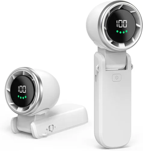 Miniatura 8 de Kuesuny Potente ventilador de mano de 16000 rpm, ventilador turbo portátil 3 en 1 recargable de 6000 mAh, viento ajustable de 1 a 100 velocidades