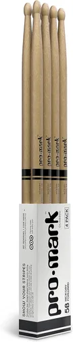 Miniatura 12 de ProMark Baquetas de tambor 5A - Baquetas clásicas de nogal 5A con punta de madera ovalada - Accesorios para bateristas - Juego de 4