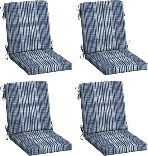 Miniatura 42 de ARDEN - Cojín para silla de comedor exterior de 20 x 20 pulgadas, resistente al agua y a la decoloración, textura verde azul pavo real