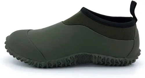 SYLPHID Zapatos de jardín para hombre, zapatos de lluvia impermeables de neopreno para campamento, cuidado del césped, jardinería y trabajo en el