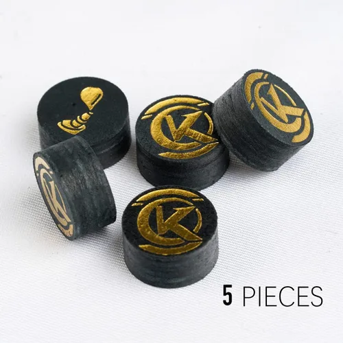 Miniatura 8 de KONLLEN Billar de billar de billar de 0.551 in, 8 capas de piel para taco profesional, accesorios de billar duraderos M Tip-5 piezas-6 capas