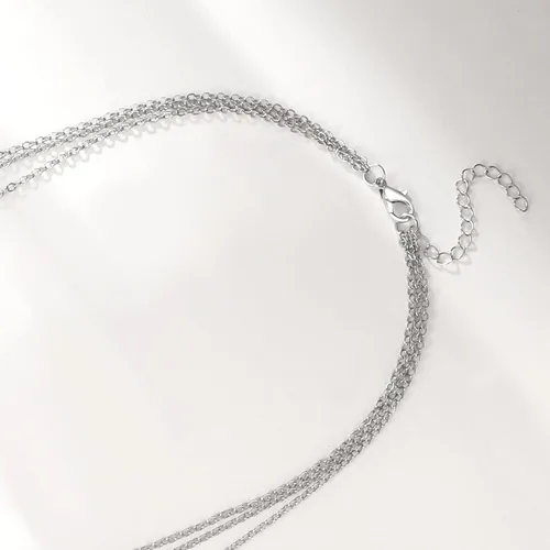 Miniatura 5 de Collar gótico de sol y luna para mujer, collares con colgante de cristal, accesorios Y2K, collar de luna creciente en capas para mujer, collar