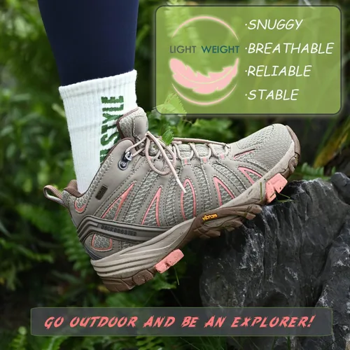 Miniatura 6 de ROCKROOSTER Bedrock - Botas de senderismo impermeables para mujer, transpirables, para exteriores, (OT21066)