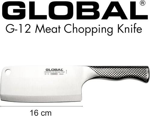 Miniatura 3 de Global Cuchillo para carne de 6 1/4 pulgadas, acero inoxidable japonés ligero, borde afilado, fabricado en Japón, G-12