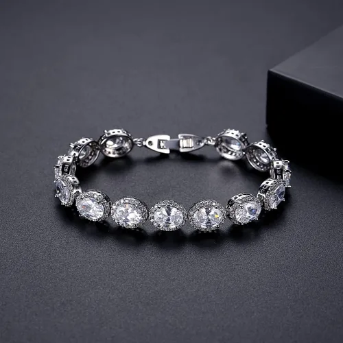 Miniatura 4 de PAENENPH Pulsera de moissanita con corazón de oro de 14 quilates, pulsera de lujo con dije de corazón, regalo de joyería de Navidad de moda