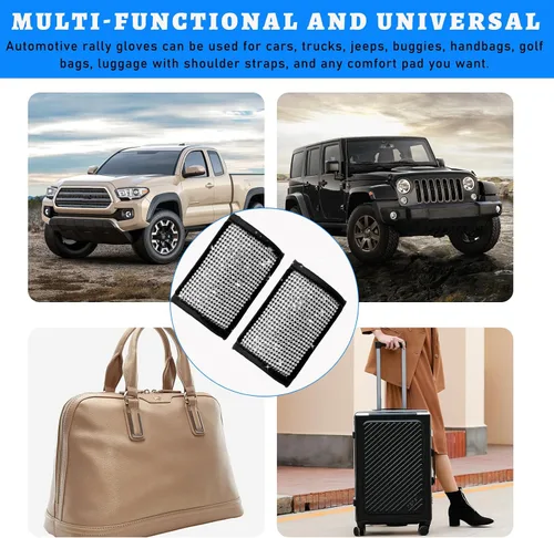 Miniatura 6 de 2 piezas de fundas para asa de agarre de coche, protector de asa de agarre interior de coche, funda para asa de puerta con diamantes, fundas