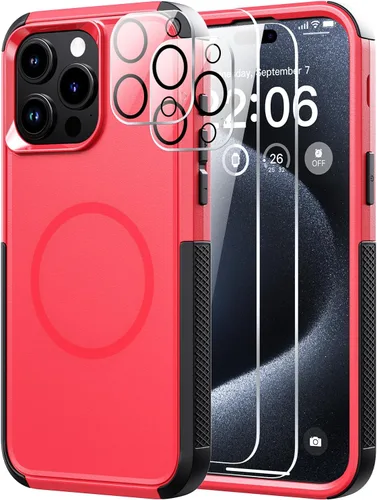 Miniatura 18 de Diverbox Funda para iPhone 13 [compatible con MagSafe] [con protector de pantalla] [a prueba de golpes] [a prueba de caídas] Funda de protección