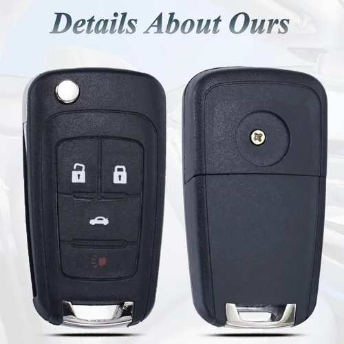Miniatura 6 de SUPALAND Carcasa Plegable Tipo Flip para Llave compatible con Chevy Cruze Malibu Camaro Equinox Equinox Sonic GMC Terrain Buick 2010 2011 2012 2013