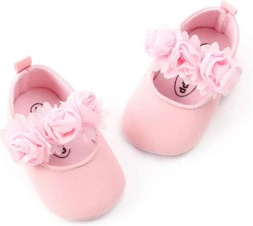Miniatura 7 de myppgg Zapatos planos Mary Jane para bebé niña, con lazo brillante, vestido de princesa, zapatos de cuna antideslizantes para niños pequeños que