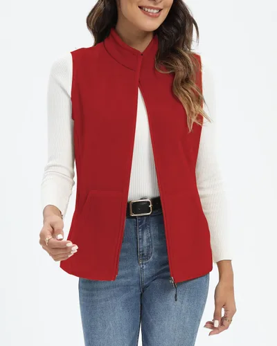 Miniatura 4 de Xeoxarel Chaleco de forro polar para mujer con 6 bolsillos (XS-2XL)
