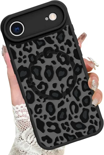 Miniatura 55 de KANGHAR - Funda para iPhone 11 [Compatible con Magsafe] Patrón estampado de leopardo Lindo guepardo Funda protectora magnética para niñas, mujeres